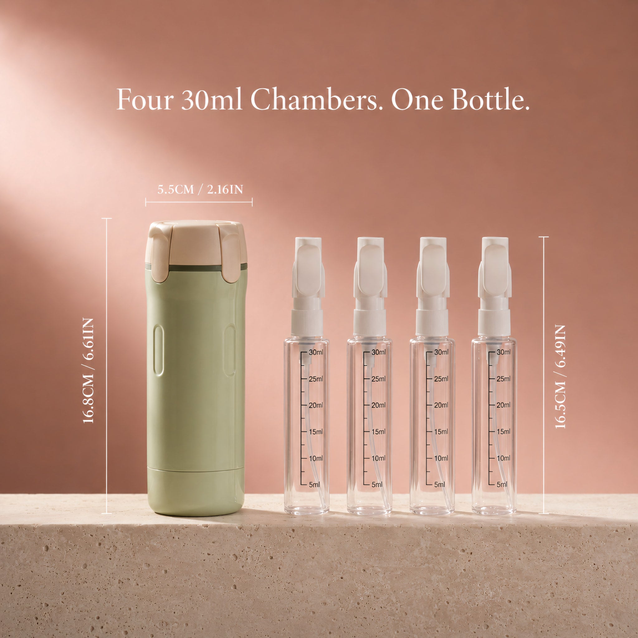 Leak-Proof 4-in-1 Travel Dispenser