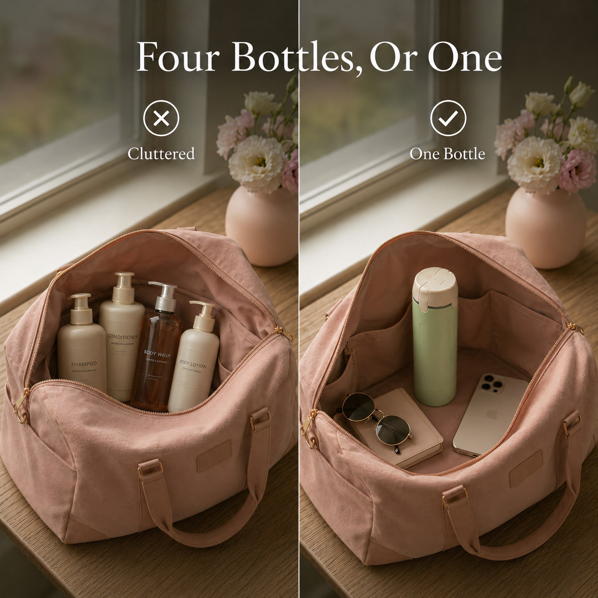 Leak-Proof 4-in-1 Travel Dispenser